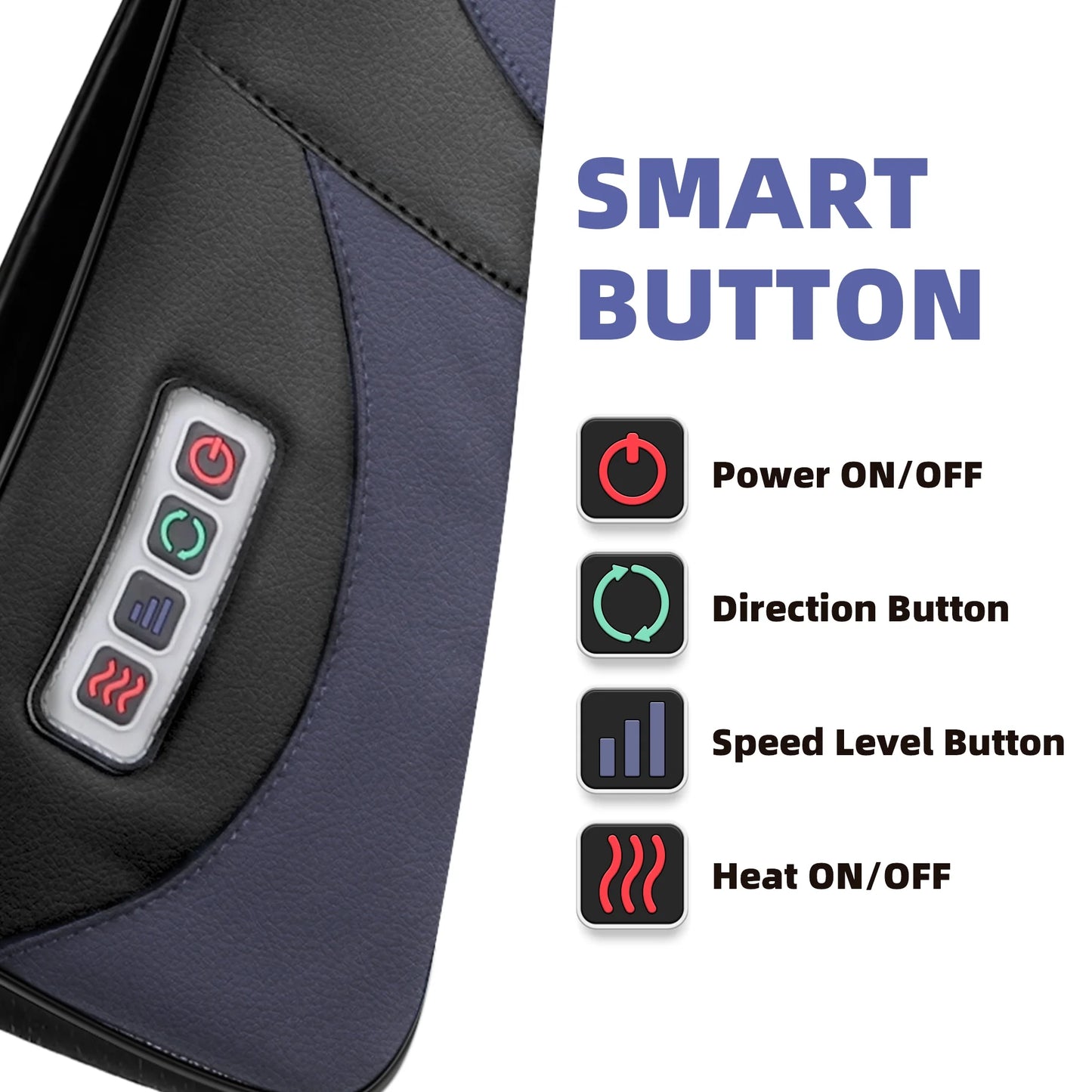 Shiatsu Back Neck and Shoulder Massager with Heat, Deep Tissue 3D Kneading Pillow, Electric Full Body Massager, Body Muscle Pain Relief