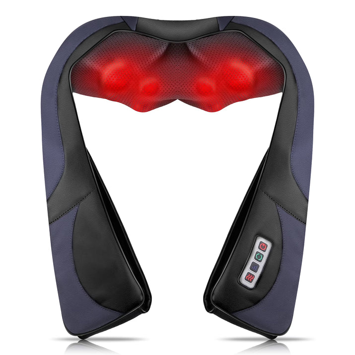 Shiatsu Back Neck and Shoulder Massager with Heat, Deep Tissue 3D Kneading Pillow, Electric Full Body Massager, Body Muscle Pain Relief