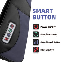 Shiatsu Back Neck and Shoulder Massager with Heat, Deep Tissue 3D Kneading Pillow, Electric Full Body Massager, Body Muscle Pain Relief